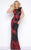 Cassandra Stone - 4336A Cap Gown Style in Black and Red