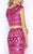Cassandra Stone - 4515A Two Piece Aztec Sequined Sheath Gown in Pink