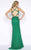 High Neck Gown Style 4516A  in Green
