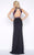 Cassandra Stone - 40603A High Neck Gown Style in Black