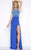 Cassandra Stone - 40603A High Neck Gown Style in Blue