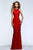 7510 Jersey Long Evening Dress with Sequined Trim
