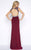 Cassandra Stone - 40611A High Neck Gown Style in Red