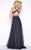 Cassandra Stone - 40627A High Neck Gown Style in Black