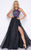 Cassandra Stone - 40627A High Neck Gown Style in Black