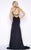 Cassandra Stone - 50365A High Neck Gown Style in Black