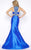 Cassandra Stone - 65953A High Neck Gown Style in Blue