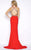 Cassandra Stone - 66038A High Neck Gown Style in Red
