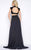 Cassandra Stone - Two Piece Cap Gown Style 76968A in Black