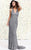Shail K - Glistening Halter Open Back Gown 1117 In Gray