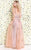 Shail K - Long Lavish Illusion Sweetheart A-Line Prom Dress 1122  In Pink