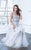Shail K - Long Lavish Illusion Sweetheart A-Line Prom Dress 1122 In Silver