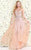 Shail K - Long Lavish Illusion Sweetheart A-Line Prom Dress 1122  In Pink