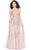 Shail K - Gossamer Strapless Sweetheart A-Line Evening Gown 1124  In Pink