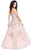 Shail K - Gossamer Strapless Sweetheart A-Line Evening Gown 1124  In Pink