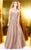 Shail K - Gossamer Strapless Sweetheart A-Line Evening Gown 1124 In Neutral