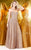 Shail K - Gossamer Strapless Sweetheart A-Line Evening Gown 1124 In Neutral