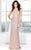 Shail K - Magnificent Halter Long Strappy Back Gown 1147 In Neutral