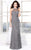 Shail K - Resplendent High Illusion Sheer Sheath Long Gown 1151 In Gray