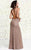 Shail K - Resplendent High Illusion Sheer Sheath Long Gown 1151 In Brown