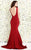 Shail K - Seam Sculpted Sleeveless Trumpet Gown 4030 In Red