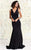 Shail K - Seam Sculpted Sleeveless Trumpet Gown 4030  In Black