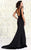 Shail K - Seam Sculpted Sleeveless Trumpet Gown 4030  In Black