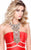 Shail K - Exceptional Mermaid Mikado Gown with an Ornate Necklace Strap 4032  In Red
