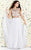 Shail K - Strikingly Embellished Jewel Illusion A-Line Long Gown 4033 In White