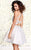 Shail K - Two Piece Beaded Halter Neck Tulle A-line Dress 4035  In Silver