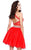 Shail K - Two Piece Beaded Halter Neck Tulle A-line Dress 4035 In Red