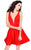 Shail K - Plunging V Neck Short Cocktail Dress 4036  In Red