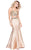 Shail K - Two Piece Ornately Beaded Bustier Mermaid Prom Dress 4039  In Gold
