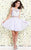 Shail K - Dainty Lace Illusion Cocktail Dress with Layered Tutu Skirt 4045 In White