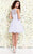 Shail K - Dainty Lace Illusion Cocktail Dress with Layered Tutu Skirt 4045 In White