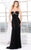 Shail K - Elegant Long Slip Dress 4047 in Black