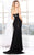 Shail K - Elegant Long Slip Dress 4047 in Black