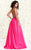 Shail K - ChicÂ Halter Illusion A-Line Matte Satin Prom Dress 4070 In Pink