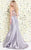 Shail K - Two Piece Metallic Embellished Mermaid Prom Dress 4073 In Silver