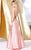 Shail K - Sheer Paneled Lace Illusion Mikado Mermaid Gown 4076 In Pink