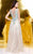 Shail K - Floral Embellished Long Dress 4078 In Yellow