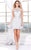 Shail K - Ethereal Lace Appliqued Halter A-Line Prom Dress 4083 In White