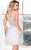 Shail K - Ethereal Lace Appliqued Halter A-Line Prom Dress 4083 In White