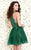 Shail K - Ethereal Lace Appliqued Halter A-Line Prom Dress 4083 In Green