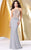 Shail K - Halter Long Gown with Crystal Details 4087 in Silver