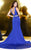 Shail K - Elegant Plunging V Neck Mermaid Gown with Shimmering Waistband 4090  In Blue
