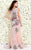 Shail K - Sleeveless Lace Gown with Beaded Floral Print 4092  in Pink and Floral
