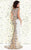 Shail K - Stunning Sleeveless Gown with Gold Appliques 4094  In White and Neutral