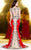 Shail K - Stunning Sleeveless Gown with Gold Appliques 4094  In Red and Neutral