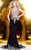 Shail K - Stunning Sleeveless Gown with Gold Appliques 4094 In Black and Neutral
